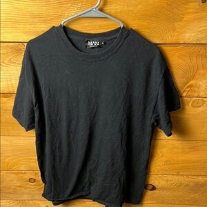 Boohoo Man Shirt Men Small Palm Springs Short Sleeve Black Streetwear Casual Y2K